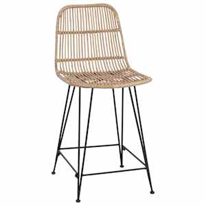 Barová stolička 2 pcs Přírodní 44 x 54 x 96 cm Ratan a ocel - obrázek 4