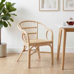Zložljiva stolica Naravna 58 x 60 x 81 cm Ratan