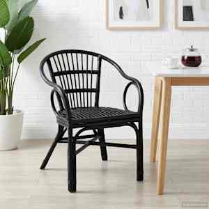 Zložljiva stolica Črna 58 x 60 x 81 cm Ratan