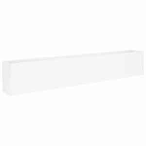 vidaXL Aia istutuspot Valge 360 x 40 x 60 cm K&uuml;lmvalmistatud teras