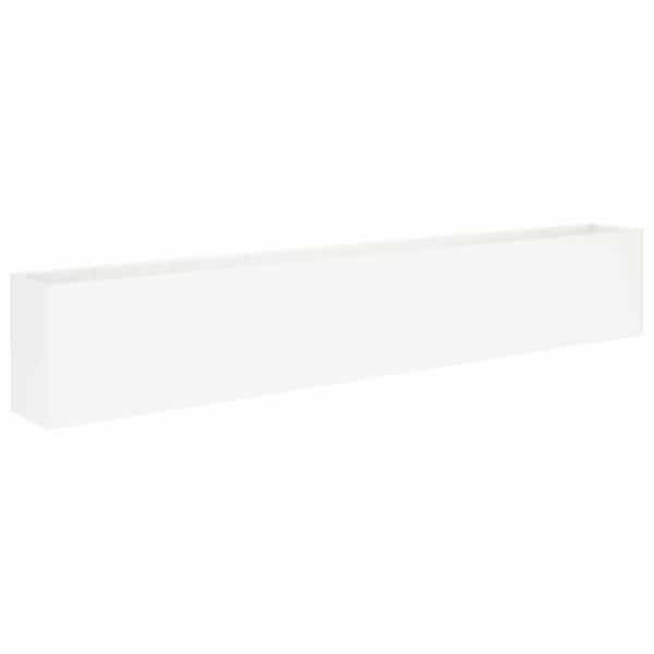 vidaXL Aia istutuspot Valge 360 x 40 x 60 cm K&uuml;lmvalmistatud teras
