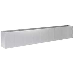 vidaXL Aia istutuspot H&otilde;bedane 360 x 40 x 60 cm Tsingitud teras