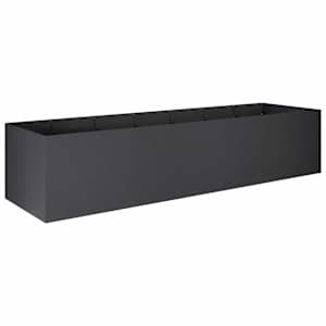 vidaXL Aia istutuspot Must 280 x 80 x 60 cm K&uuml;lmvalmistatud teras