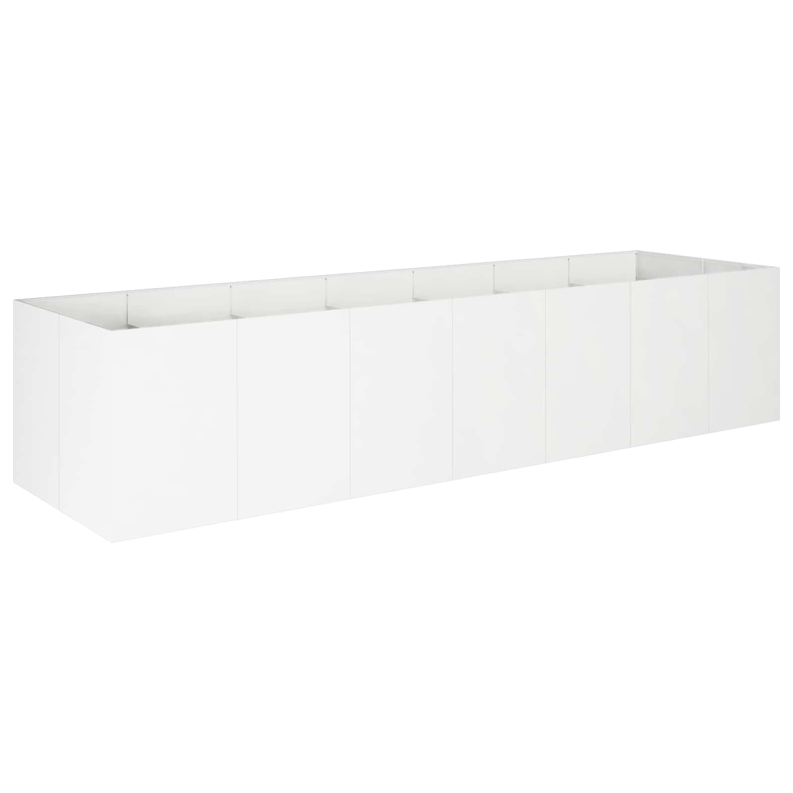Plantenbak Wit 280 x 80 x 60 cm Koudgewalst staal image 2