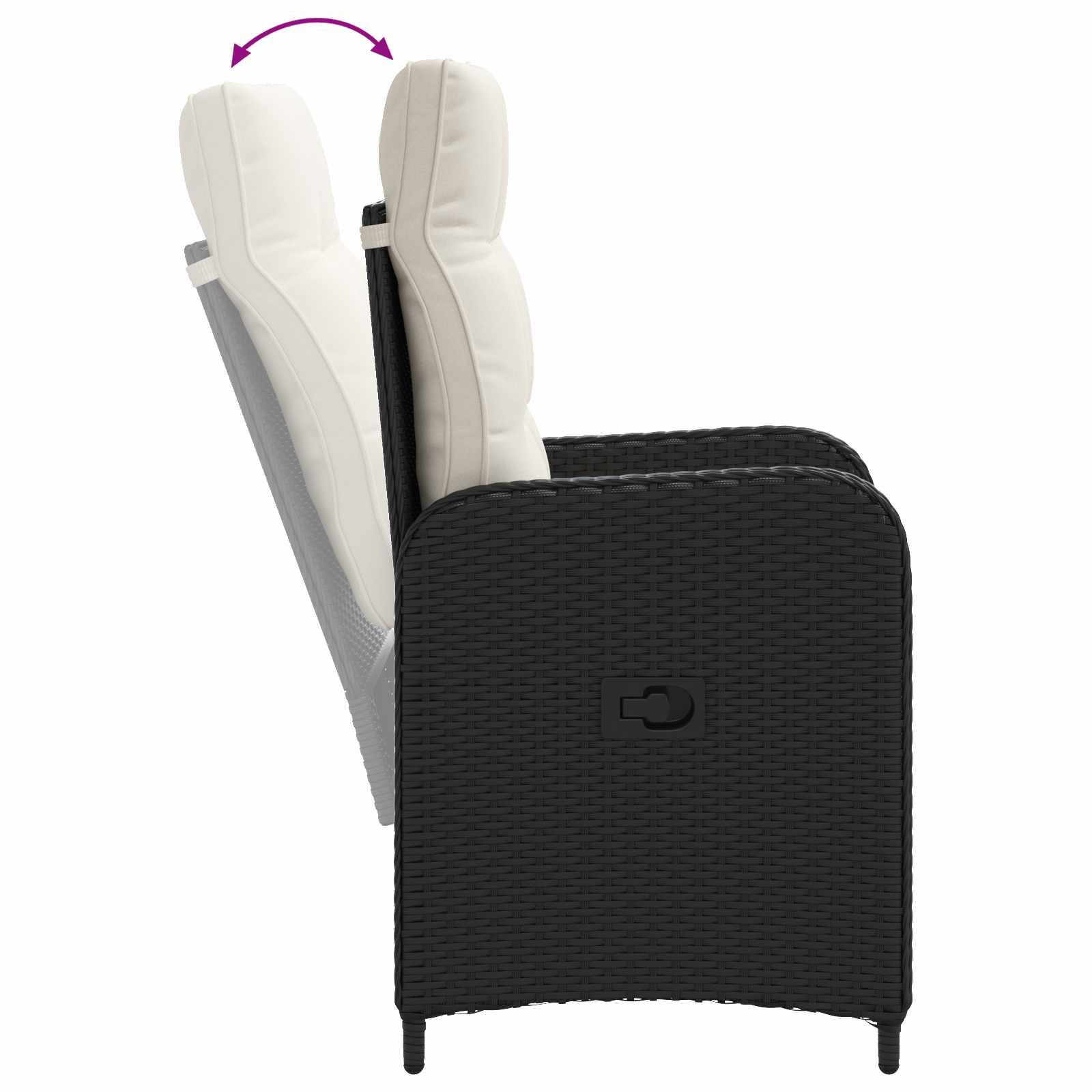 Zunanja jedilnica 3 pcs PE ratan in prašno premazano jeklo - slika 6