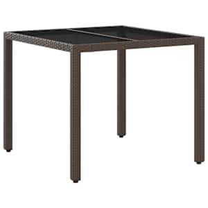 Zahradní jídelní sada 3 pcs Hnědá a krémově bílá - obrázek 3