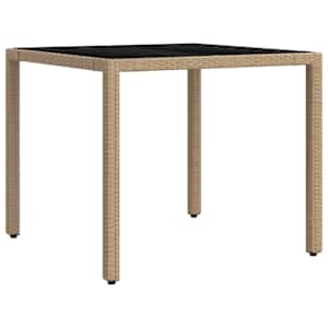Zahradní jídelní sada 3 pcs Beige a krémová bílá - obrázek 5