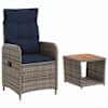 vidaXL Aia lounge komplekt 2 tk PE rattan ja pulberkattega teras