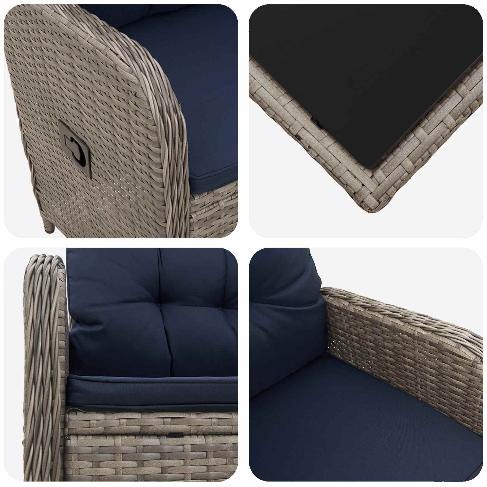 vidaXL Garten-Lounge-Set 3 stk. – Bild 7