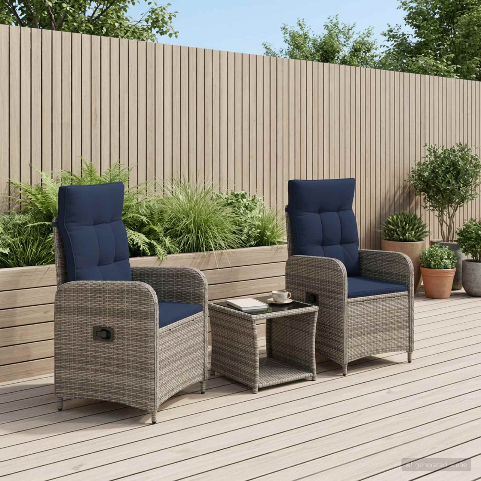 vidaXL Garten-Lounge-Set 3 stk.