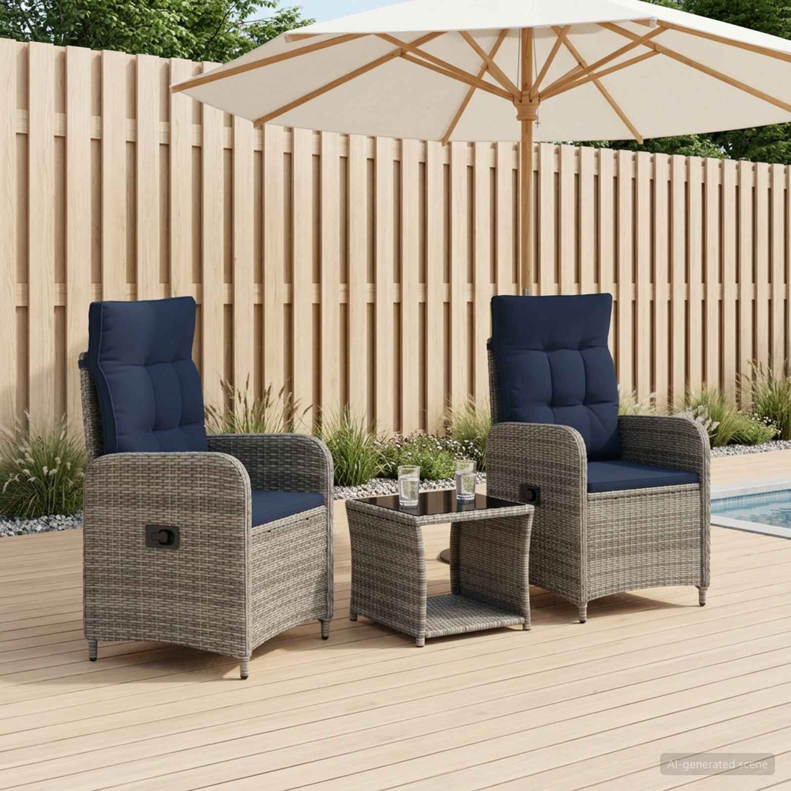 vidaXL Garten-Lounge-Set 3 stk. – Bild 3
