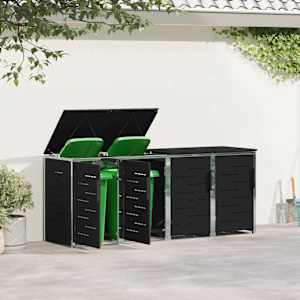 Skladování odpadkového kontejneru for 4 Bins 240L Nerezová ocel - obrázek 4