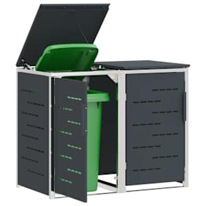 Skladování odpadkového kontejneru for 2 Bins 240L Nerezová ocel - obrázek 3