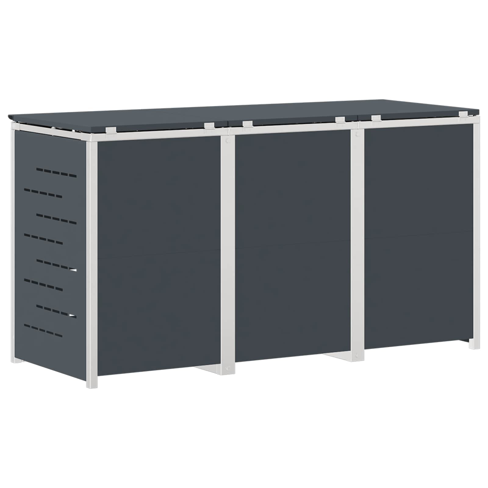 Opbergcontainer voor wielen voor 3 containers gemaakt van roestvrijstaal image 9