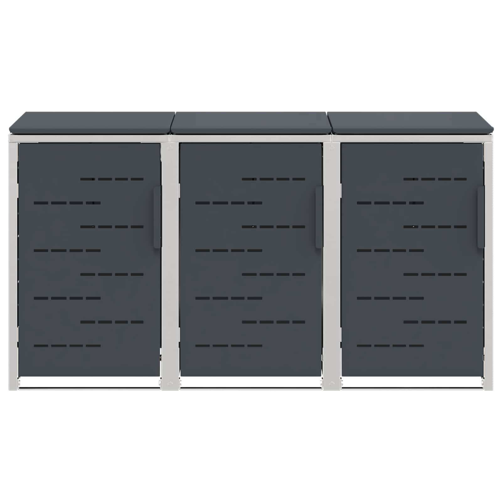 Opbergcontainer voor wielen voor 3 containers gemaakt van roestvrijstaal image 7