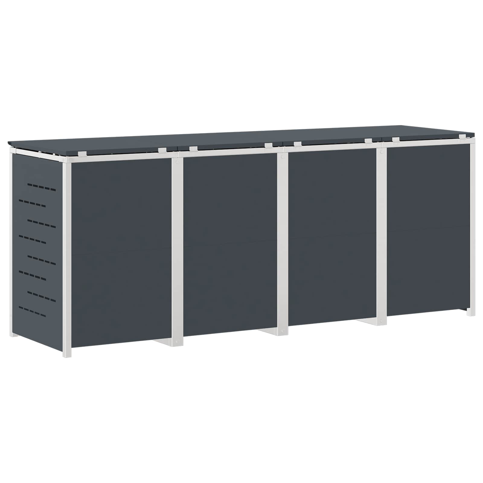 Opbergcontainer voor wielen voor 3 containers gemaakt van roestvrijstaal image 9