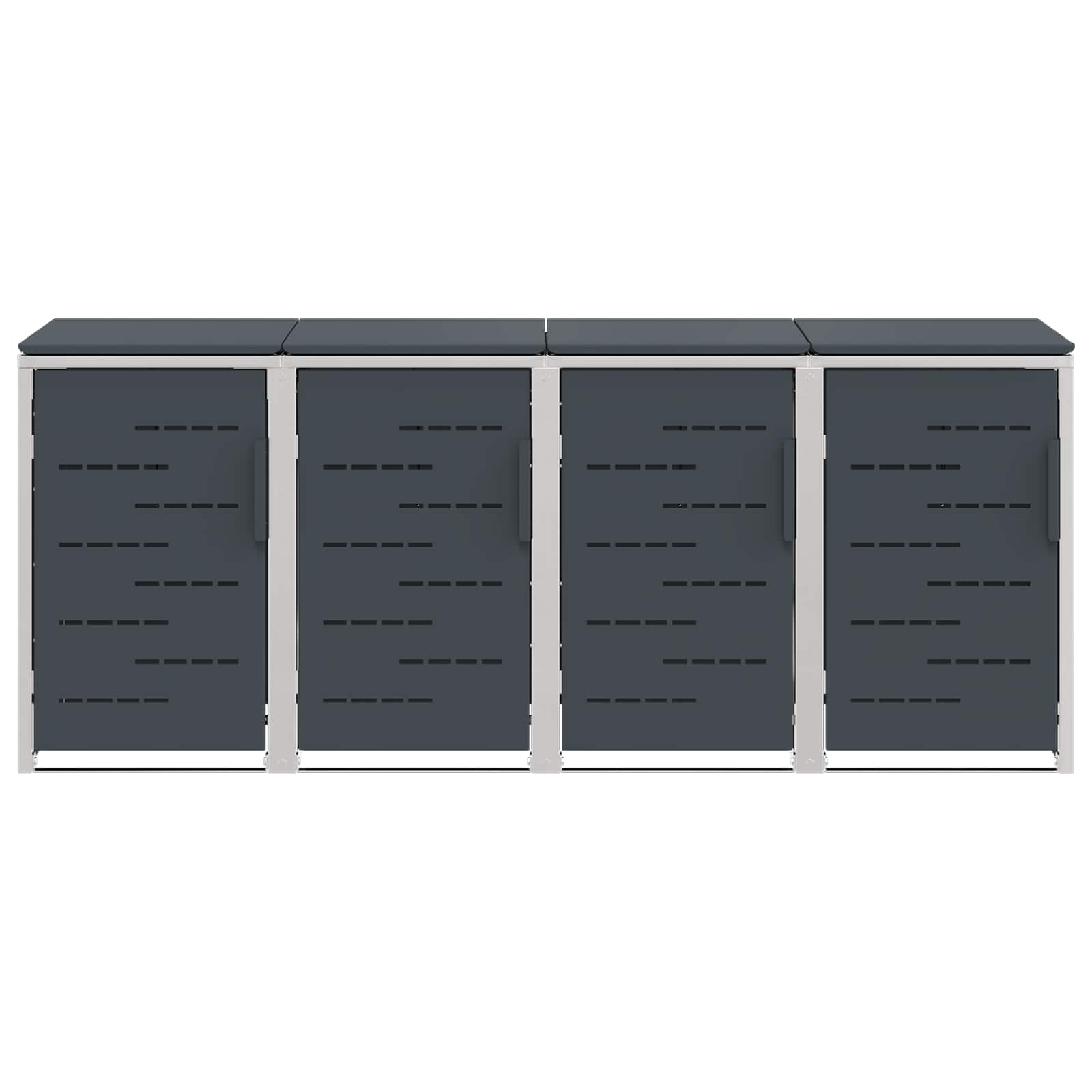 Opbergcontainer voor wielen voor 3 containers gemaakt van roestvrijstaal image 7
