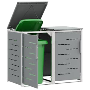Skladování odpadkového kontejneru for 2 Bins 240L Nerezová ocel - obrázek 3