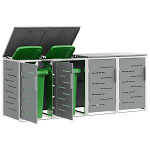 Skladování odpadkového kontejneru for 4 Bins 240L Nerezová ocel - obrázek 3