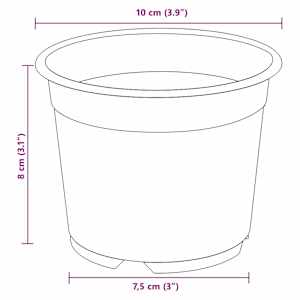 Kulatý květináč 100 pcs Cihlová Ø 10 x 8 cm Plast - obrázek 11