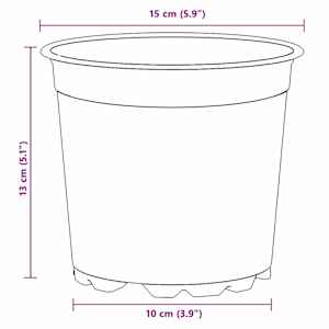 Květinový květináč 200 pcs Cihlová Ø 15 x 13 cm Plast - obrázek 11