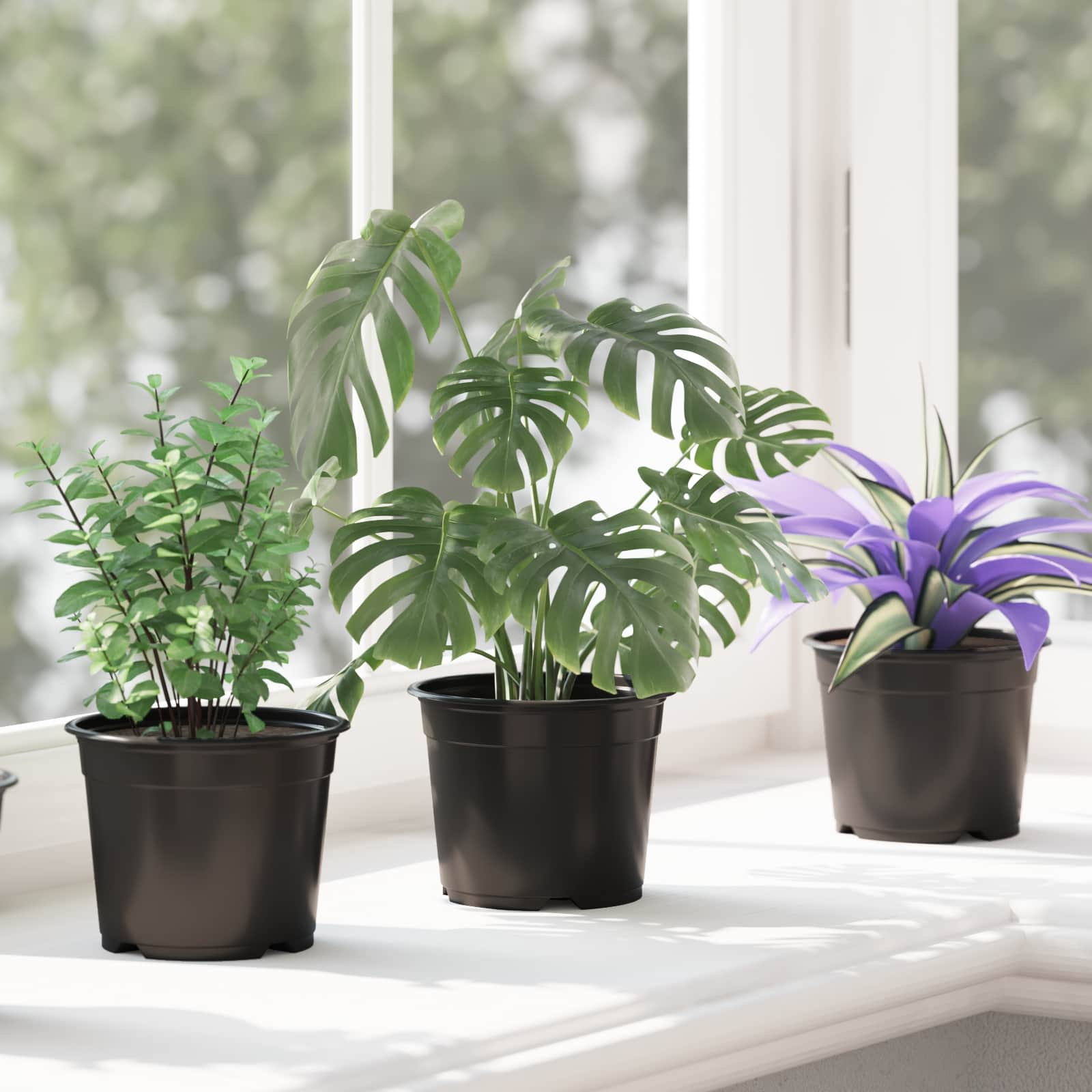 Bloempot 100 pcs Zwart Ø 15 x 12.5 cm Kunststof image 5