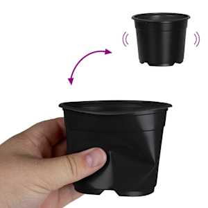 Květinový květináč 100 pcs Černá Ø 15 x 12,5 cm Plast - obrázek 9