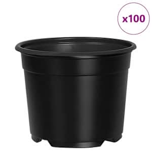 Květinový květináč 100 pcs Černá Ø 15 x 12,5 cm Plast - obrázek 4
