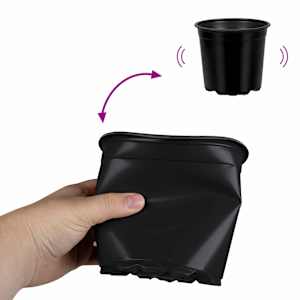 Květinový květináč 50 pcs Černá Ø 15 x 13 cm Plast - obrázek 9
