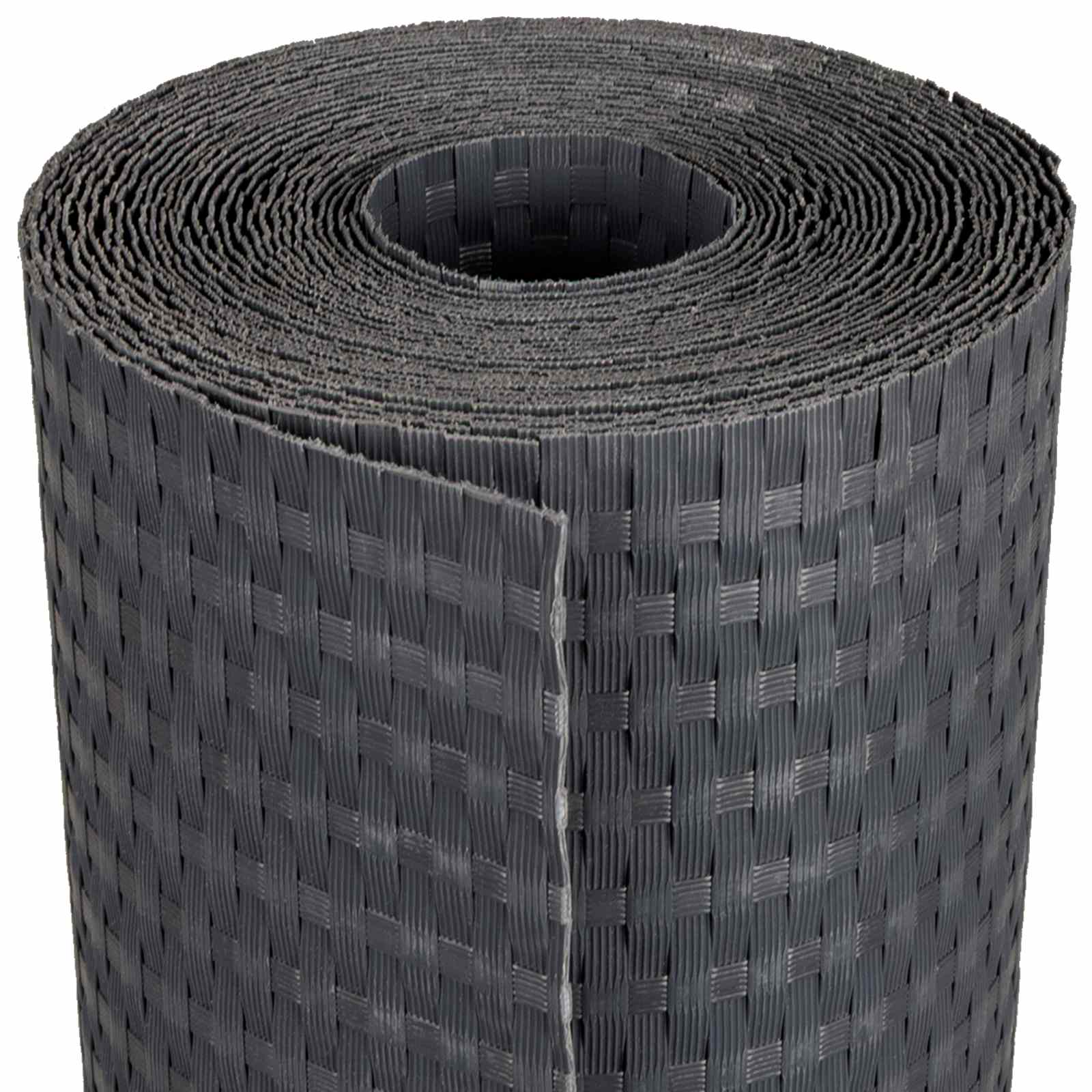 Balconska mreža Temno siva 500 x 100 cm poli ratan - slika 2