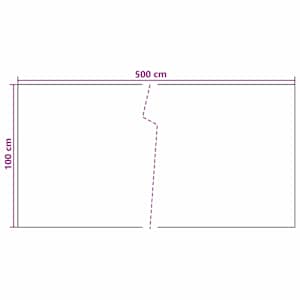 Balkonová clona Tmavě šedá 500 x 100 cm polyratan - obrázek 5