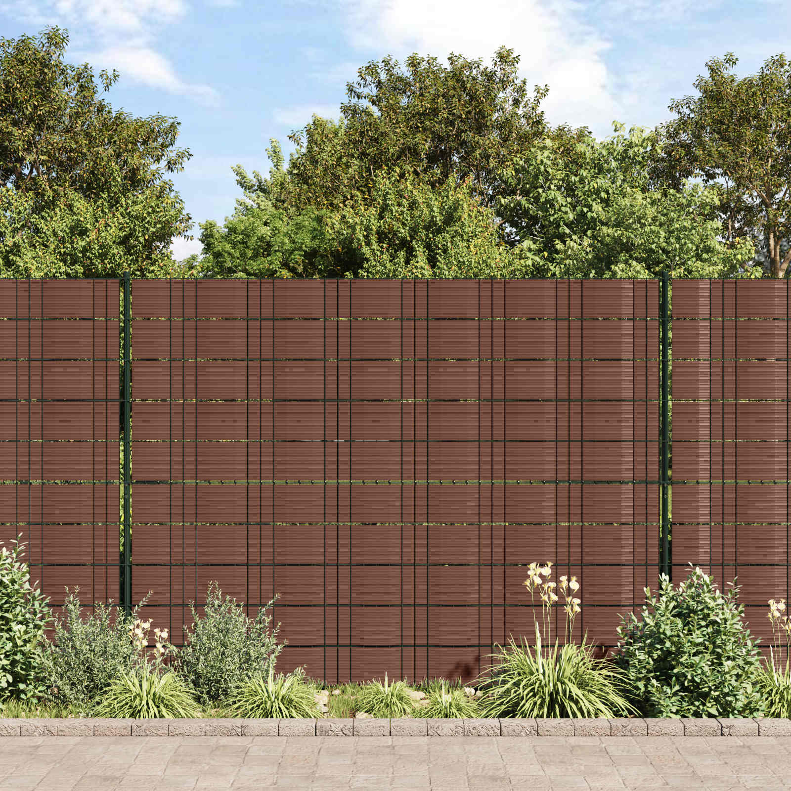 vidaXL Bandă de intimitate pentru gard Maro