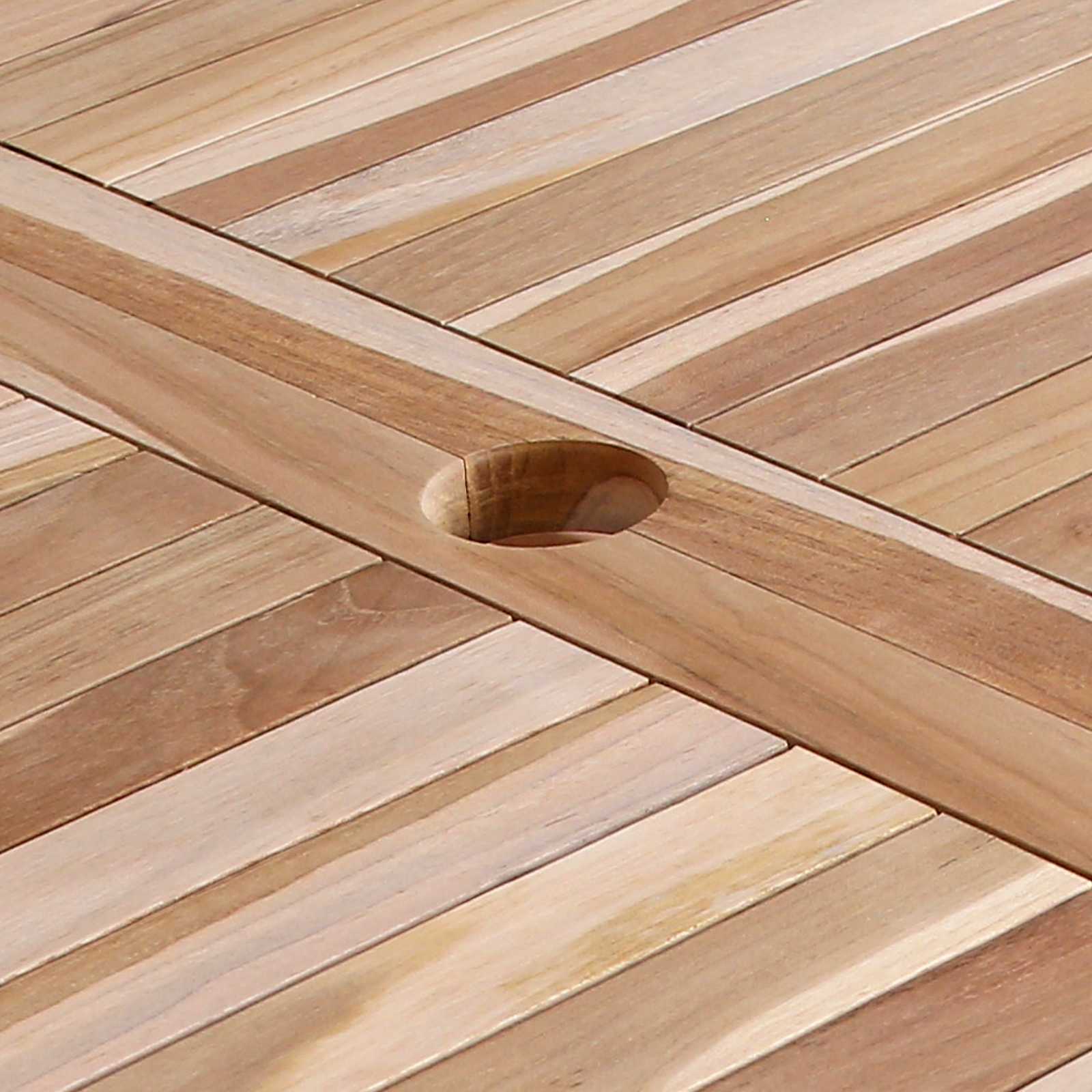 Vouw Tuin Tafel Naturel 120 x 70 x 75,5 cm Massief Teakhout image 6