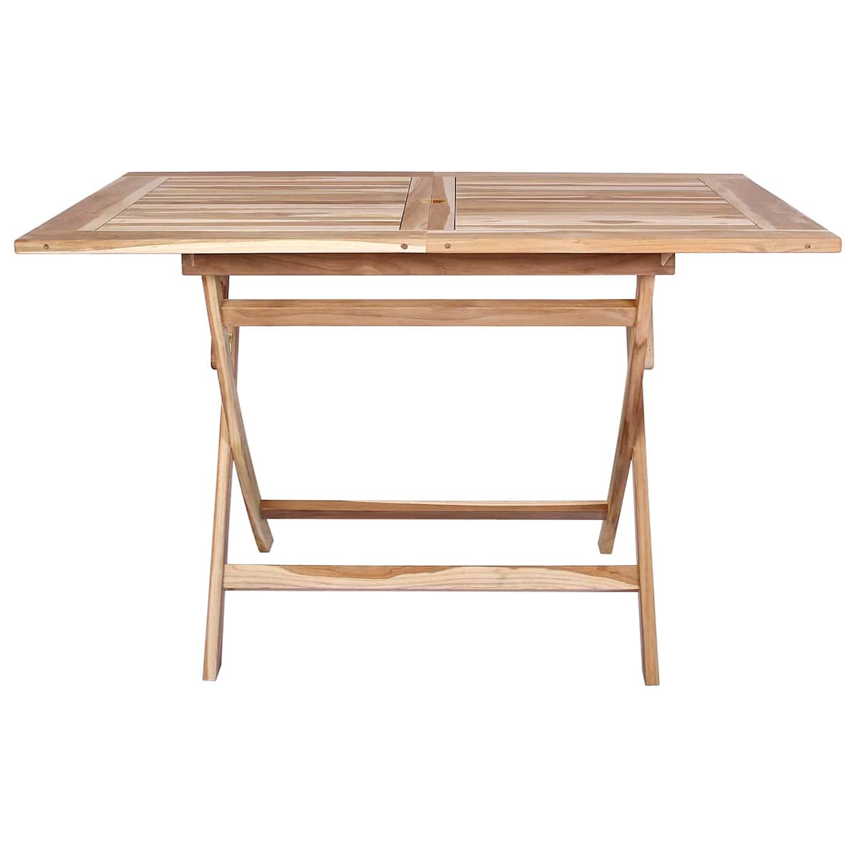 Sammenklappeligt havebord Naturfarvet 120 x 70 x 75,5 cm - Billede 3