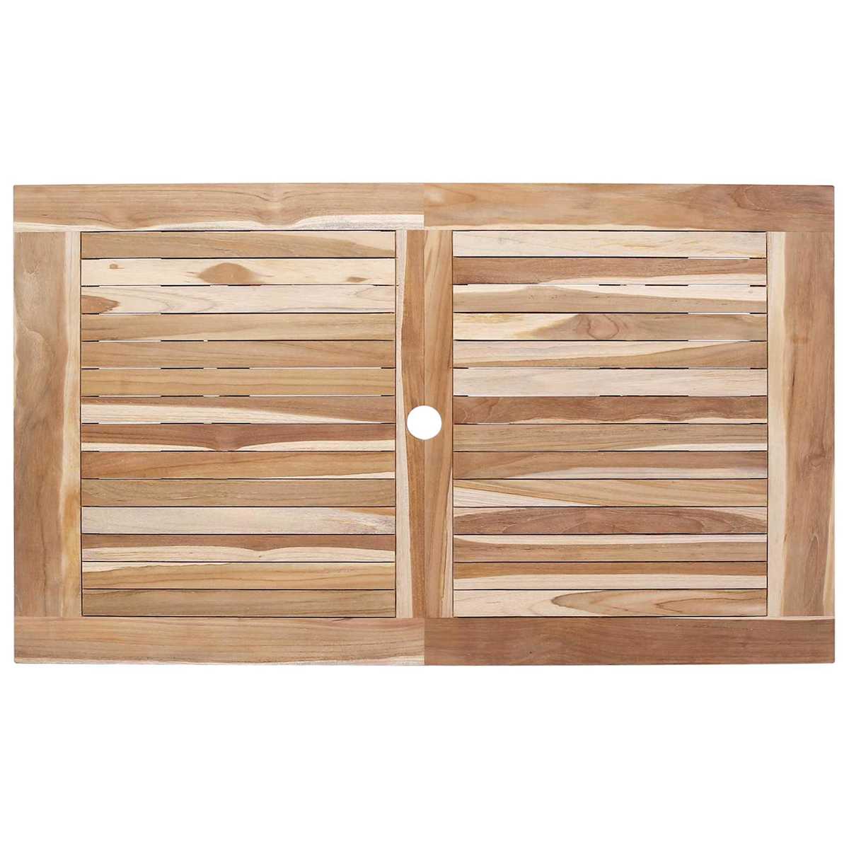 Sammenklappeligt havebord Naturfarvet 120 x 70 x 75,5 cm - Billede 5