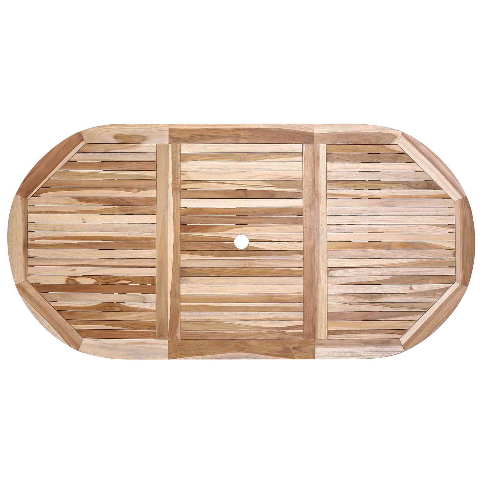 Inklapbare Tuintafel Naturel 160 x 80 x 76 cm Massief Teakhout image 5