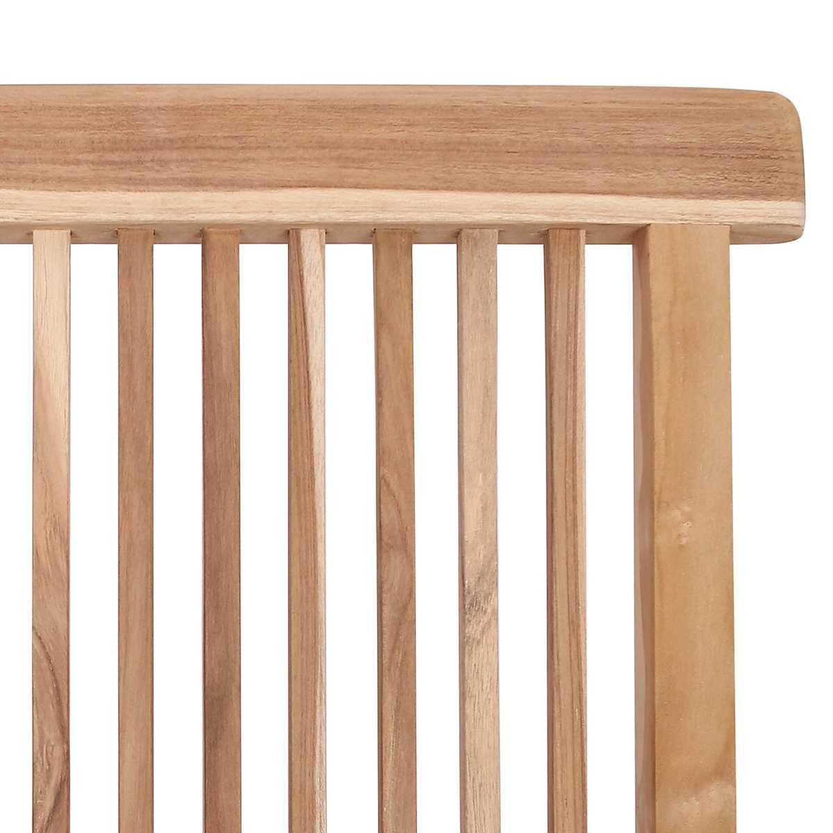 Foldbar Havestol Naturfarvet Massiv Teaktræ - Billede 7
