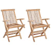 vidaXL Kokkupandav Aiatool 2 tk Naturaalne Tugev teakpuit