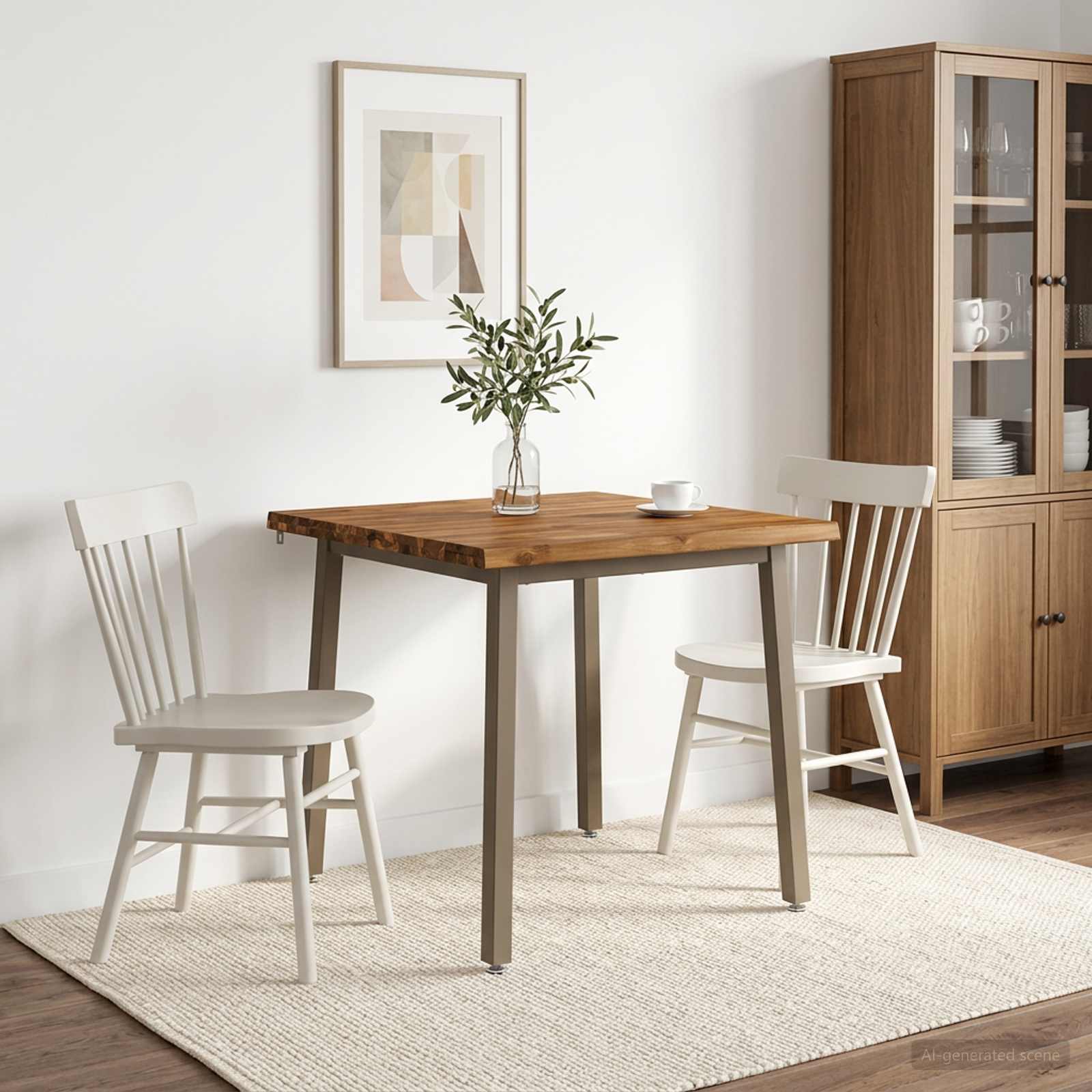 vidaXL 60 x 55 x 75 cm Massivt Akaciaträ Naturlig och Kaffe