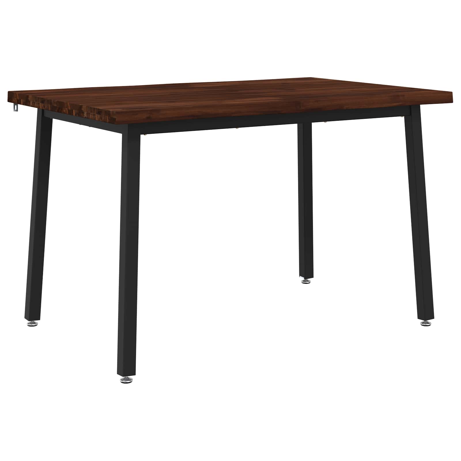 vidaXL 120 x 70 x 75 cm Massivt Akaciaträ Mörkbrun och svart