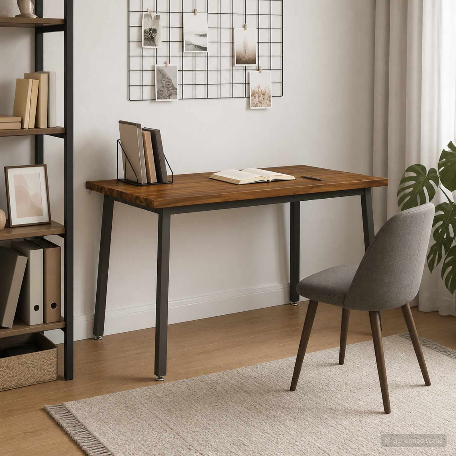 120 x 70 x 75 cm Massief Acaciahout Natuurlijk en Koffie image 3