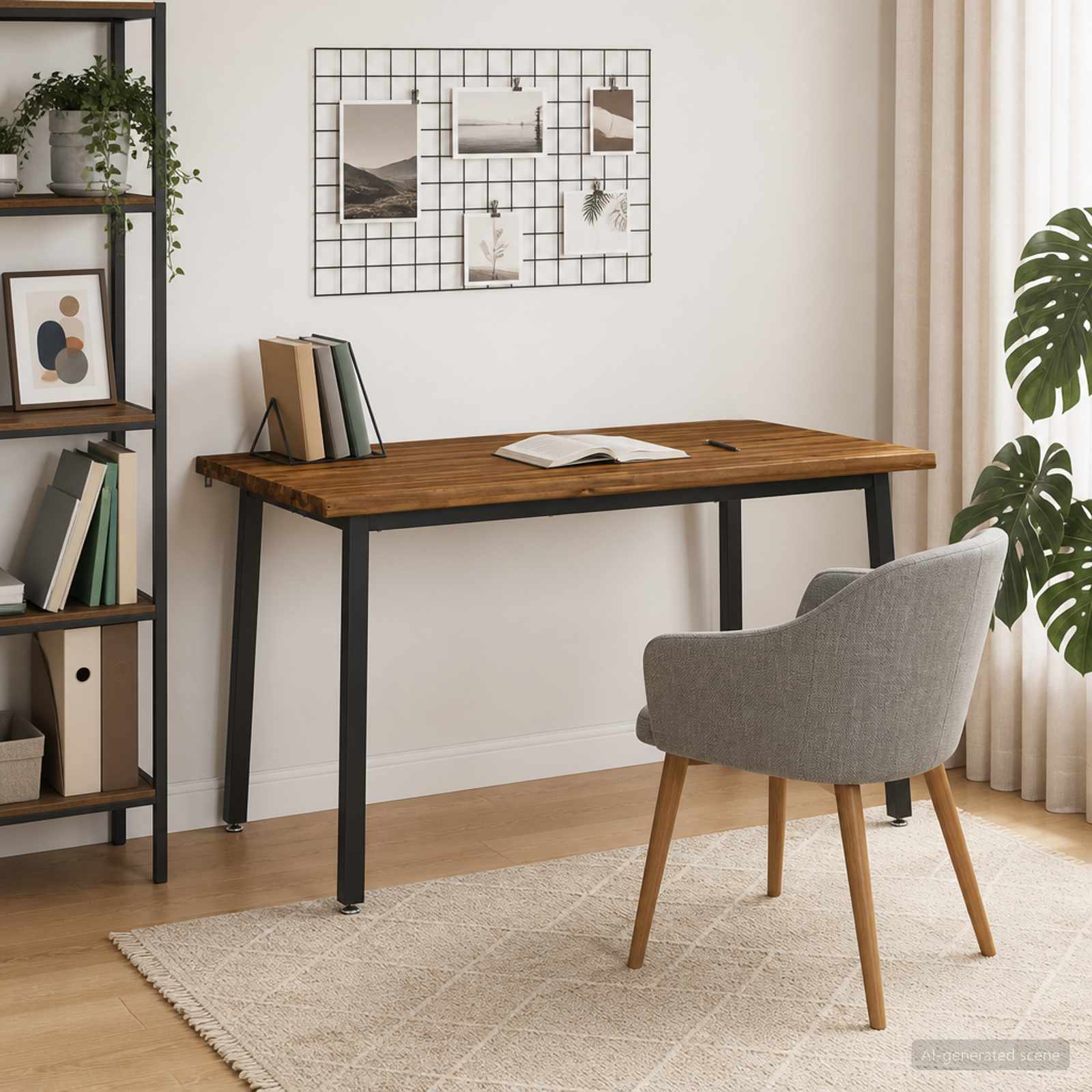 Live Edge Eettafel 140 x 90 x 75 cm Massief Acaciahout Naturel image 3
