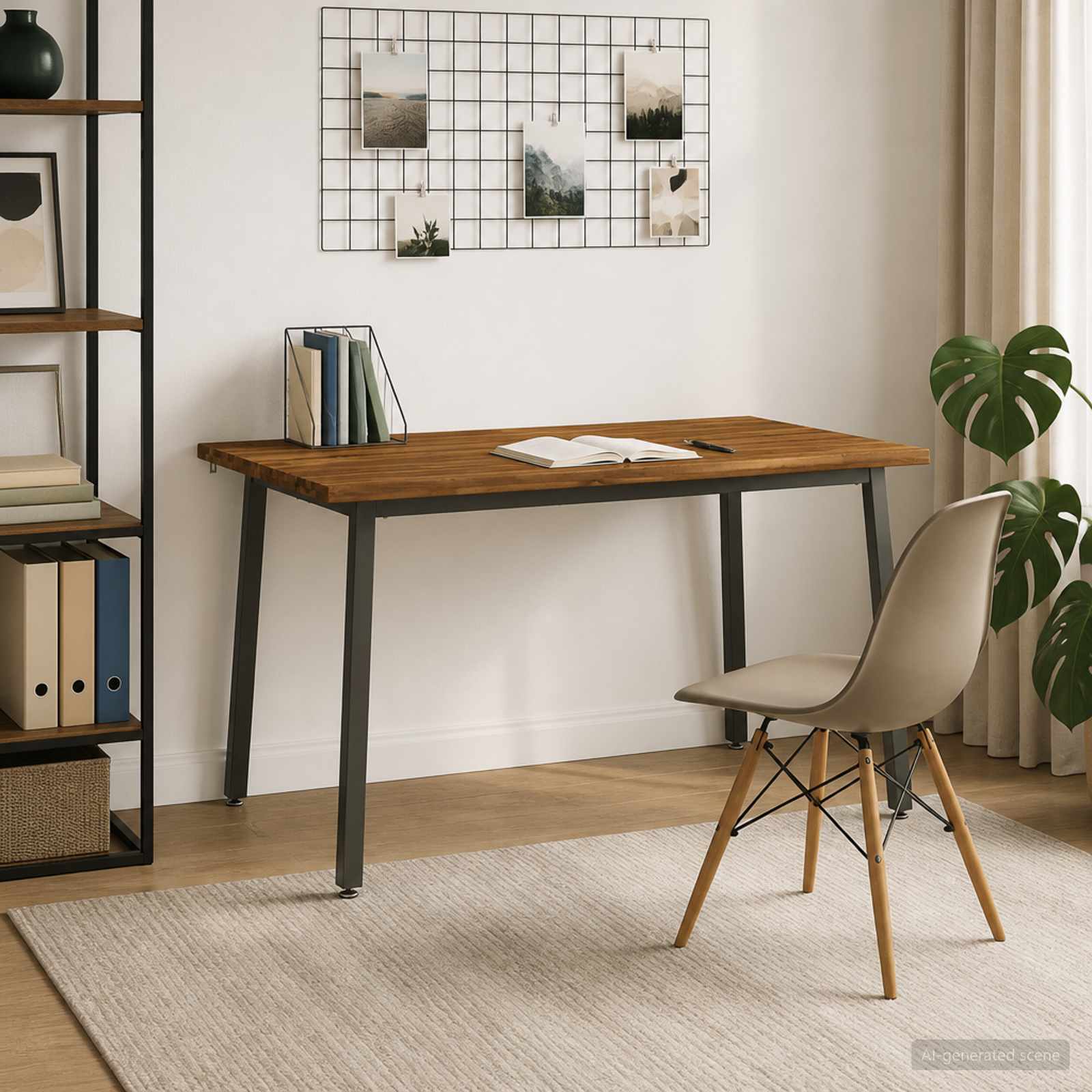vidaXL 140 x 80 x 75 cm Massivt Akaciatr&auml; Naturlig och Kaffe