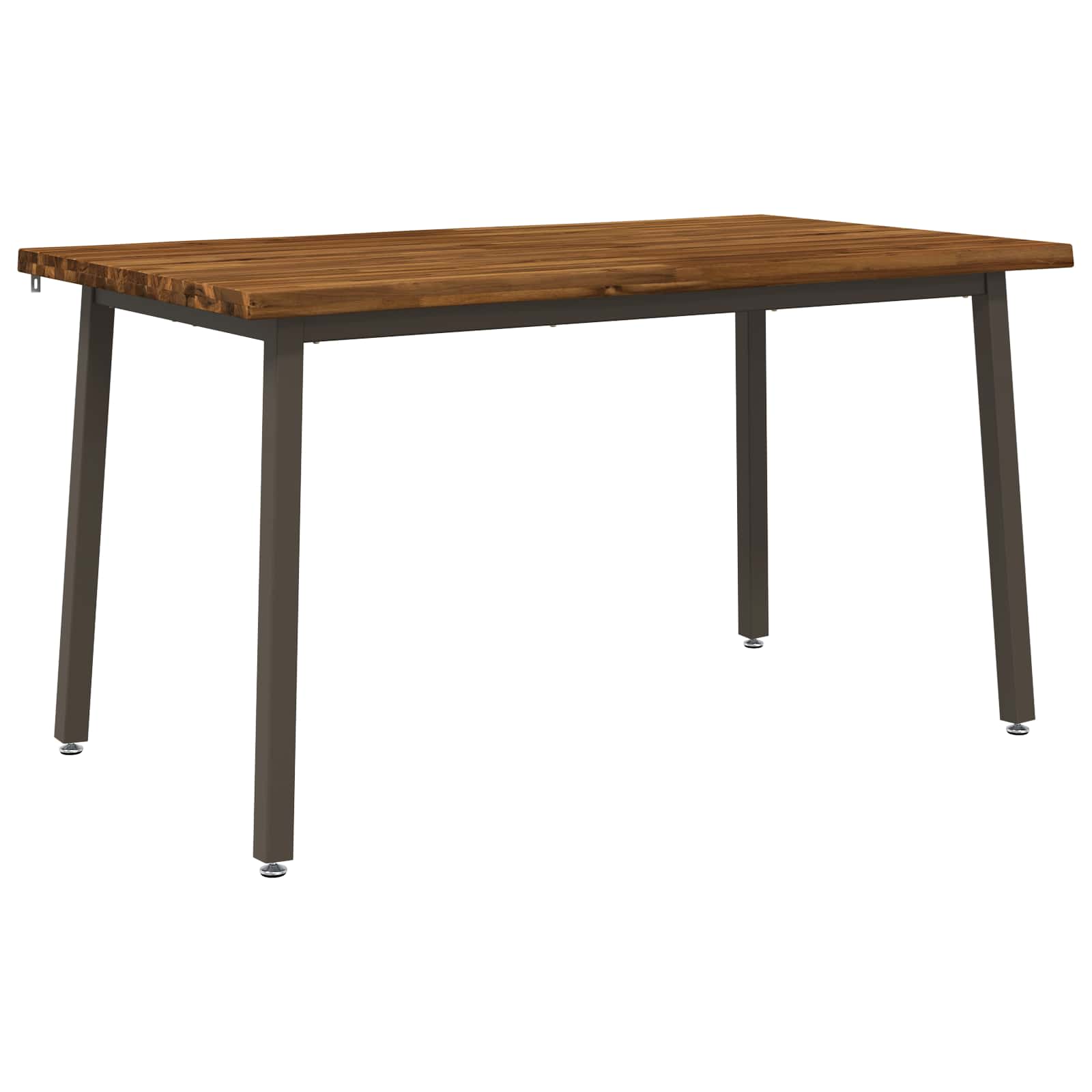 vidaXL 140 x 80 x 75 cm Massivt Akaciaträ Naturlig och Kaffe