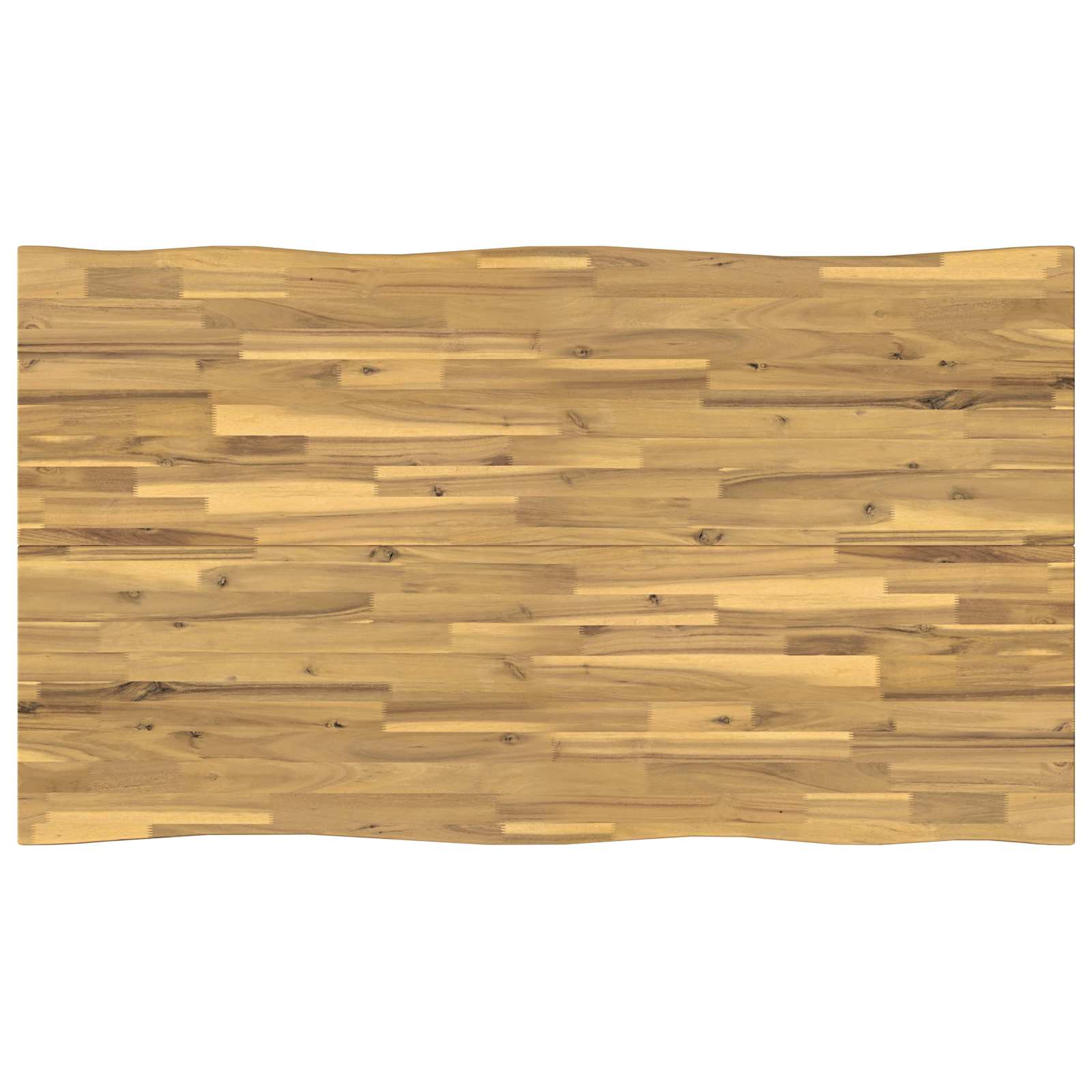 140 x 80 x 75 cm Massief Acaciahout Wit en zwart Rechthoekig image 4