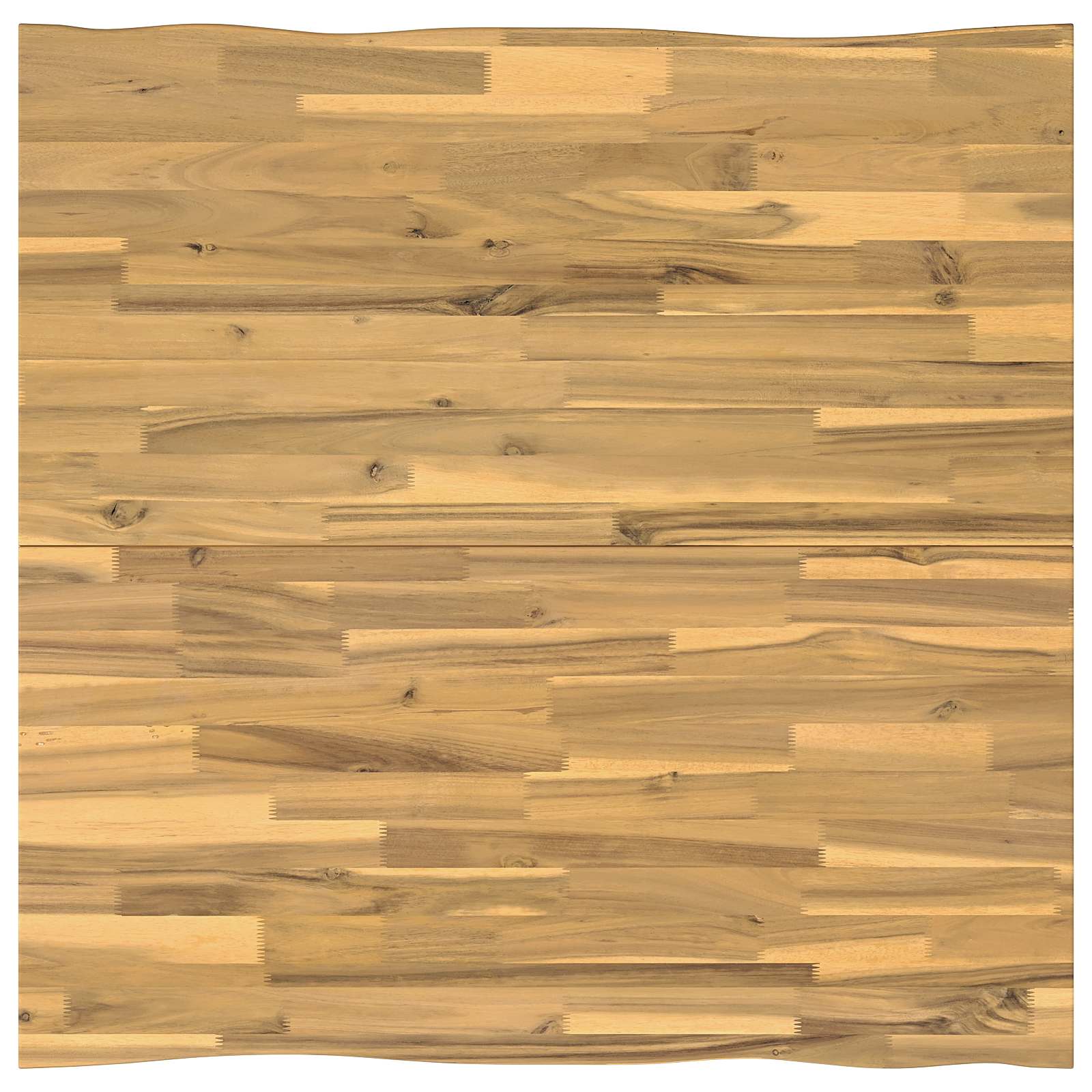 90 x 90 x 75 cm Massief Acaciahout Wit en zwart Vierkant image 4
