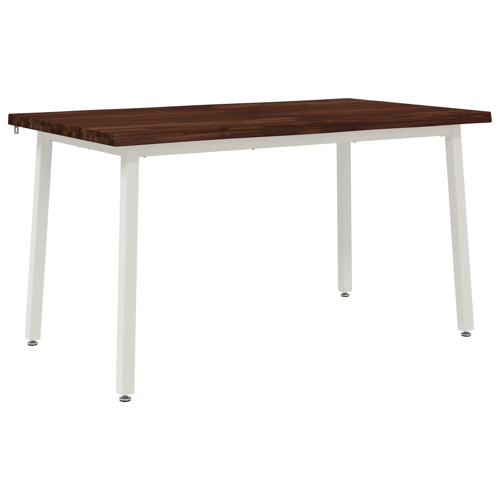 vidaXL 120 x 90 x 75 cm Massivt Akaciaträ Mörkbrun och Vit Rektangulär