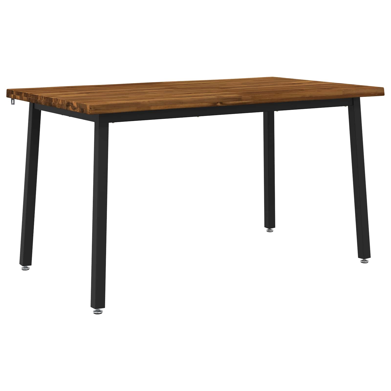 vidaXL 120 x 90 x 75 cm Massivt Akaciaträ Naturlig och svart