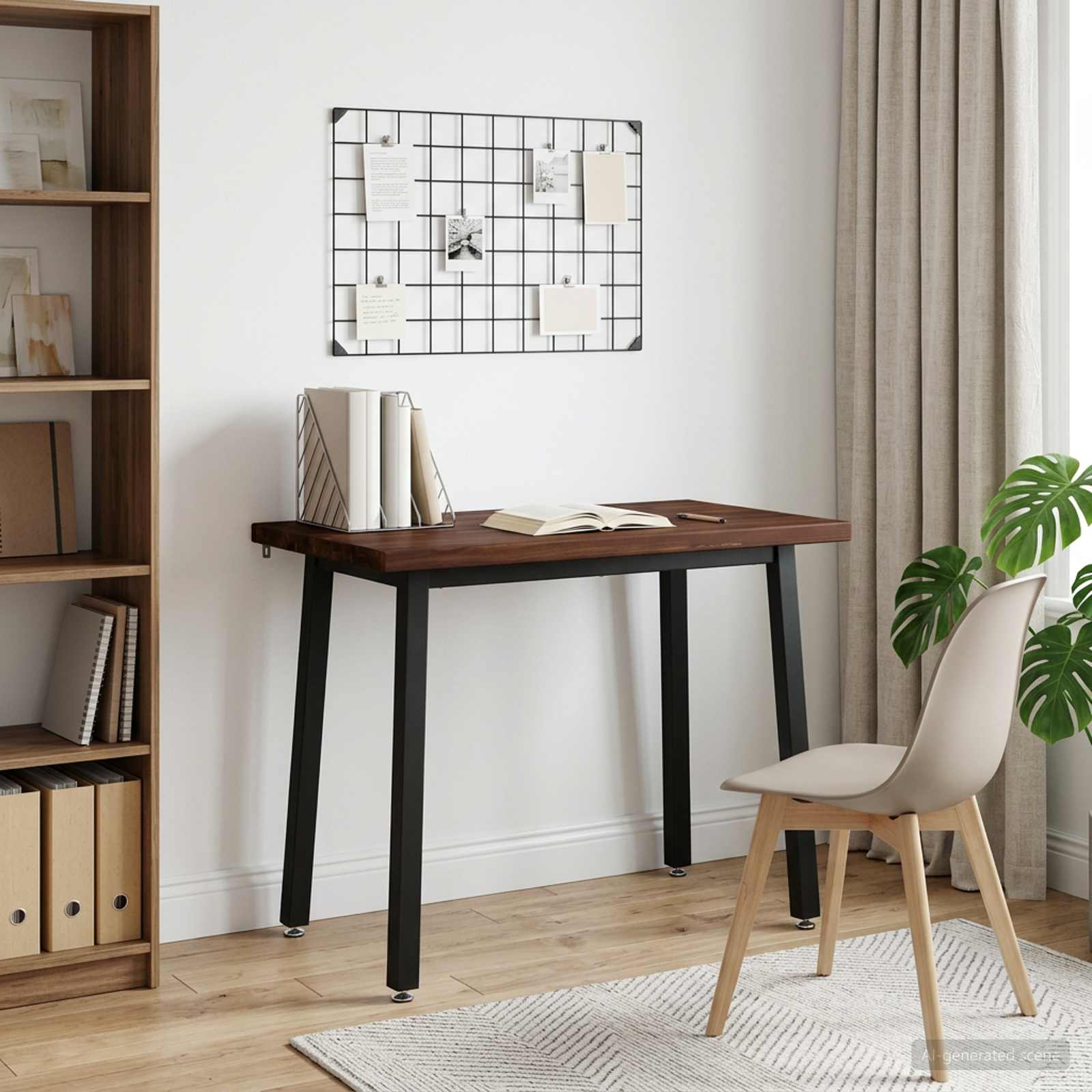 vidaXL 110 x 55 x 75 cm Massivt Akaciaträ Mörkbrun och svart