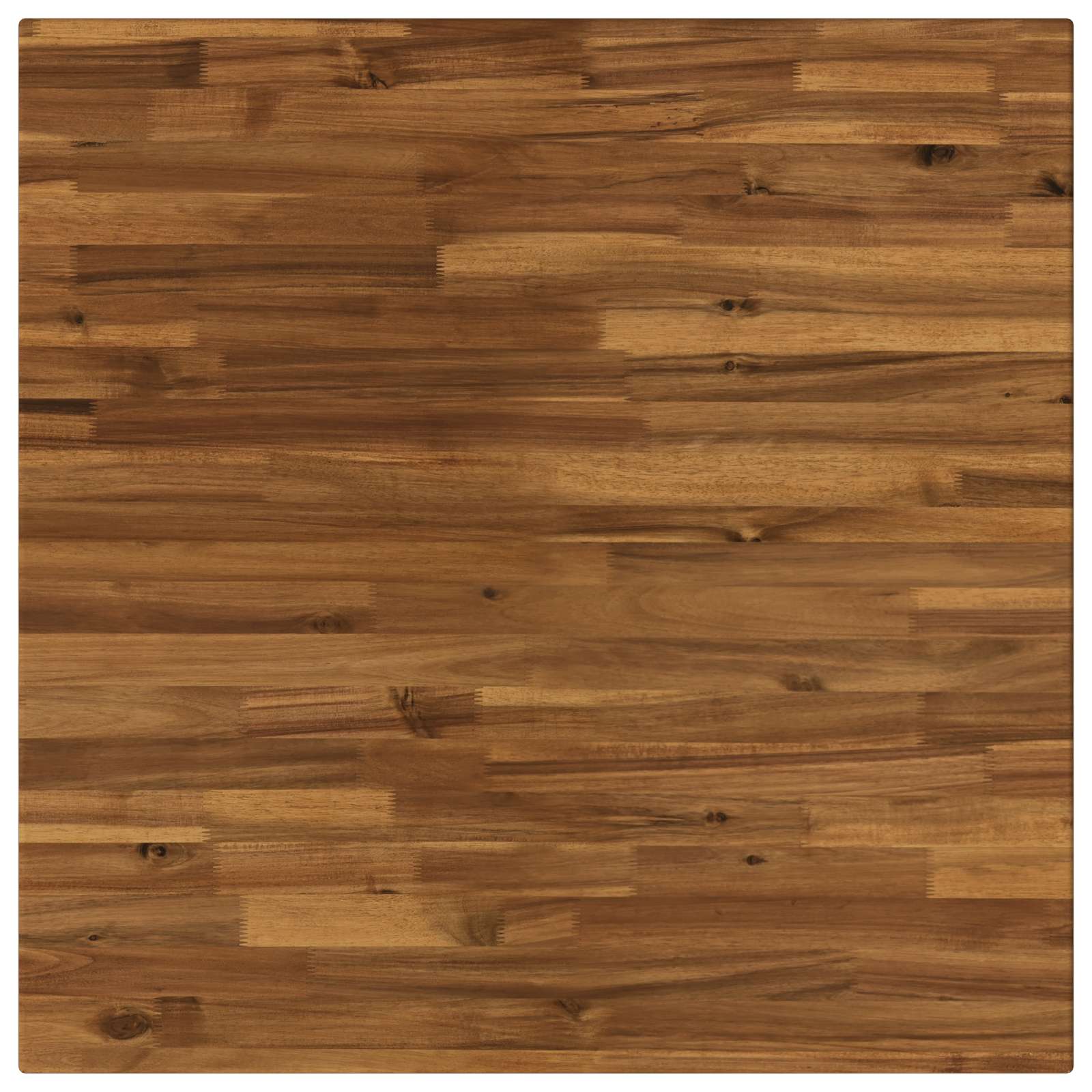 70 x 70 x 75 cm Massief Acaciahout Naturel en Zwart Vierkant image 4